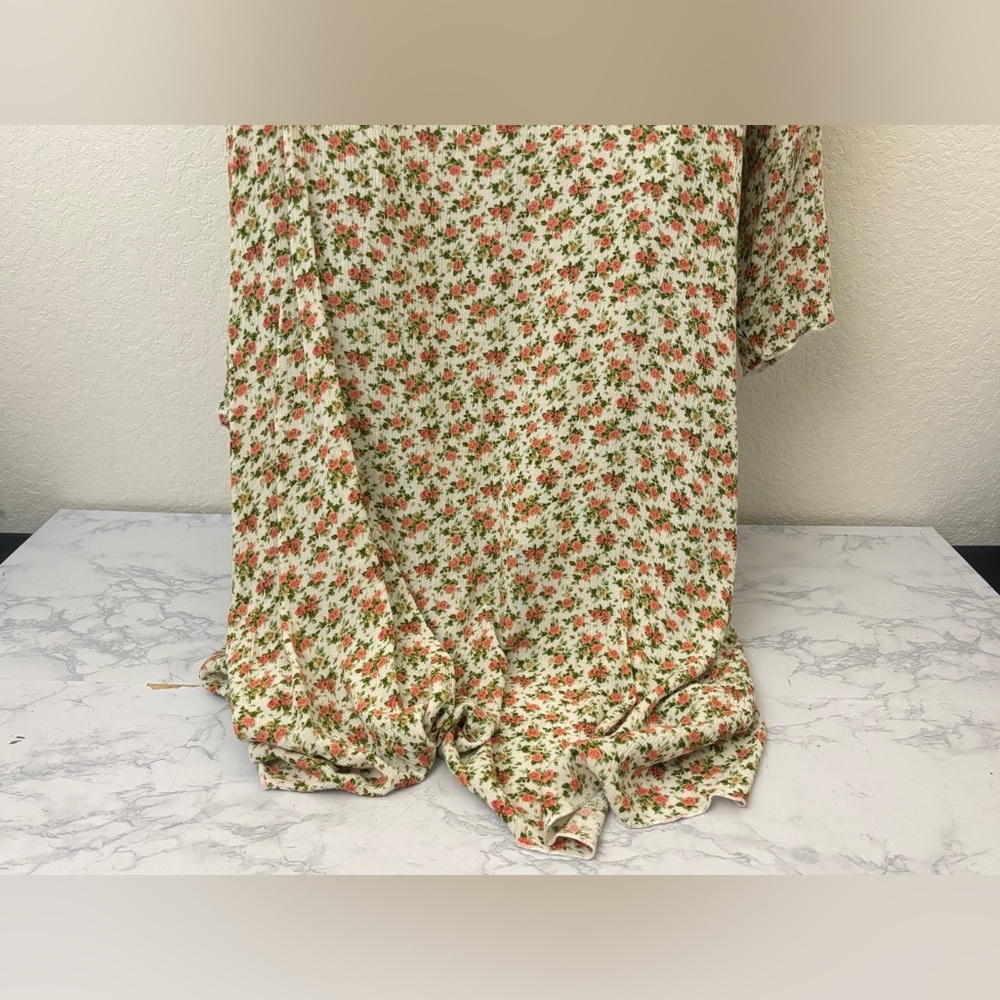 Lularoe Kimono Size L Open Front Long Sleeve Floral Cardigan Sweater Knit - Picture 6 of 8